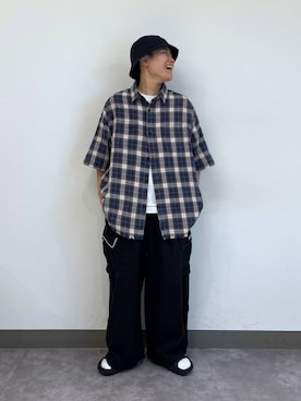 「RAGEBLUE（レイジブルー）のアイテム（腕時計）」を使った、shuさん（メンズ・159cm）の夏コーディネート