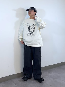 「RAGEBLUE（レイジブルー）のアイテム（パーカー）」を使った、shuさん（メンズ・159cm）の冬コーディネート