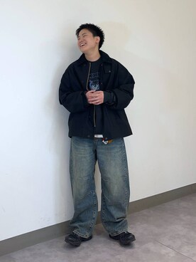 「RAGEBLUE（レイジブルー）のアイテム（ブレスレット）」を使った、shuさん（メンズ・159cm）の冬コーディネート
