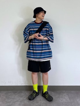 「RAGEBLUE（レイジブルー）のアイテム（腕時計）」を使った、shuさん（メンズ・159cm）の夏コーディネート