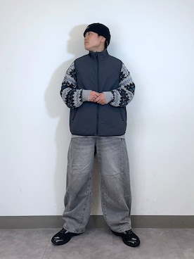 「Ever Trek（エバートレック）のアイテム」を使った、shuさん（メンズ・159cm）の秋コーディネート