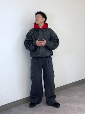 「RAGEBLUE（レイジブルー）のアイテム（ブレスレット）」を使った、shuさん（メンズ・159cm）の冬コーディネート