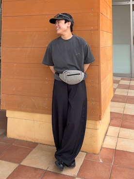 「RAGEBLUE（レイジブルー）のアイテム（スラックス）」を使った、shuさん（メンズ・159cm）の春コーディネート