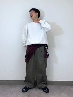 「MULGA（モルガ）のアイテム」を使った、shuさん（メンズ・159cm）の冬コーディネート