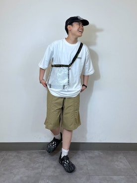 「WEEKEND(ER)（ウィークエンダー）のアイテム」を使った、shuさん（メンズ・159cm）の夏コーディネート
