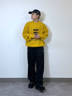 「RAGEBLUE（レイジブルー）のアイテム（スウェットパンツ）」を使った、shuさん（メンズ・159cm）の秋コーディネート