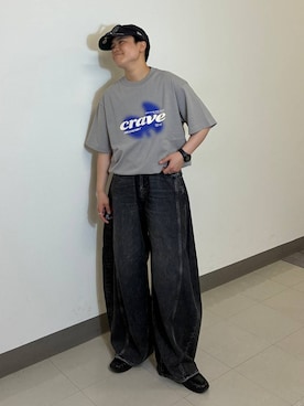 「RAGEBLUE（レイジブルー）のAssort Sunglasses/アソートサングラス（サングラス、ブラック系）」を使った、shuさん（メンズ・159cm）の夏コーディネート