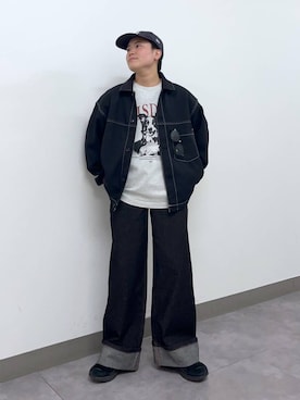 「高見え」｜「アイテム（ブルゾン）」を使った、shuさん（メンズ・159cm）の春コーディネート