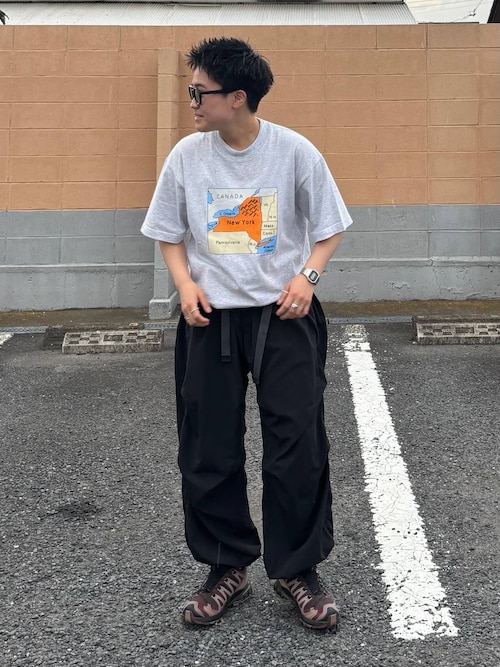 ナイロンバギースノーワイドパンツ【セットアップ可】