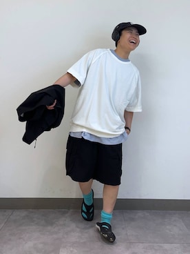 「RAGEBLUE（レイジブルー）のアイテム（腕時計）」を使った、shuさん（メンズ・159cm）の夏コーディネート