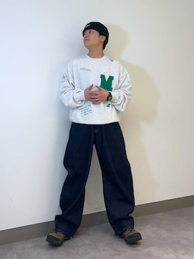 「RAGEBLUE（レイジブルー）のアイテム（ブレスレット）」を使った、shuさん（メンズ・159cm）の冬コーディネート