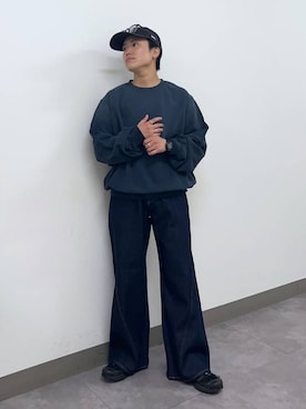 「アイテム（ベルト）」を使った、shuさん（メンズ・159cm）の秋コーディネート