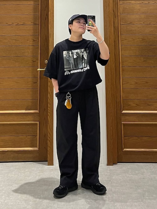 PEツイルバレルレッグパンツ