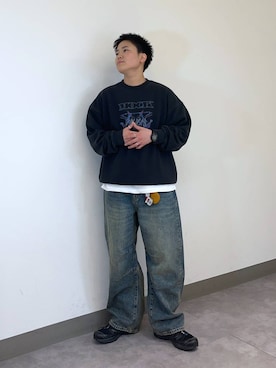「RAGEBLUE（レイジブルー）のアイテム（ブレスレット）」を使った、shuさん（メンズ・159cm）の冬コーディネート