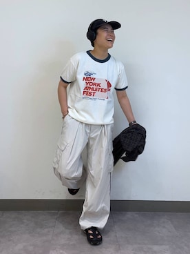 「RAGEBLUE（レイジブルー）のアイテム（腕時計）」を使った、shuさん（メンズ・159cm）の夏コーディネート