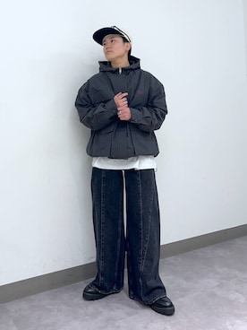 「高見え」｜「アイテム（ブルゾン）」を使った、shuさん（メンズ・159cm）の春コーディネート