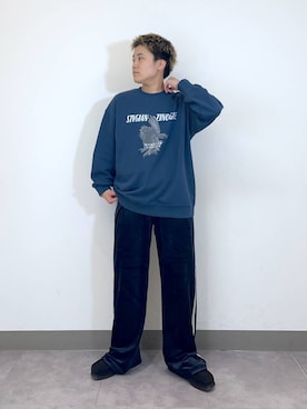「RAGEBLUE（レイジブルー）のアイテム（スウェットパンツ）」を使った、shuさん（メンズ・159cm）の秋コーディネート