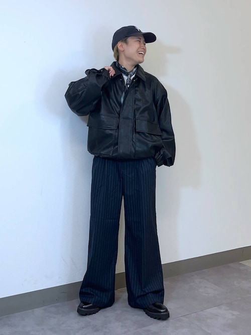 【UNISEX】リング付き/マルチパターン大判スカーフ