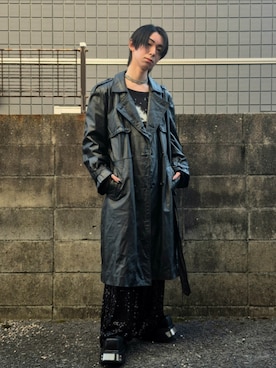 「アイテム（ウォレットチェーン）」を使った、kireiraさん（メンズ・167cm）の冬コーディネート