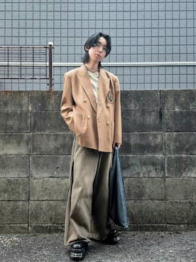 「アイテム（ウォレットチェーン）」を使った、kireiraさん（メンズ・167cm）の秋コーディネート