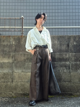 「アイテム（トートバッグ）」を使った、kireiraさん（メンズ・167cm）の秋コーディネート