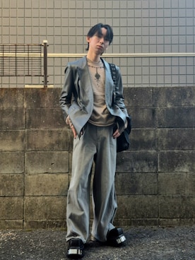 「アイテム（ウォレットチェーン）」を使った、kireiraさん（メンズ・167cm）の秋コーディネート