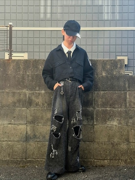 「アイテム（デニムジャケット）」を使った、kireiraさん（メンズ・167cm）の秋コーディネート