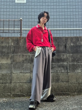 「アイテム（スカート）」を使った、kireiraさん（メンズ・167cm）の秋コーディネート