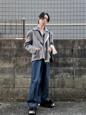 「アイテム（ウォレットチェーン）」を使った、kireiraさん（メンズ・167cm）の秋コーディネート