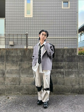 「GRANCY（グランシー）のアイテム（フォーマルスーツ/小物）」を使った、kireiraさん（メンズ・168cm）の冬コーディネート