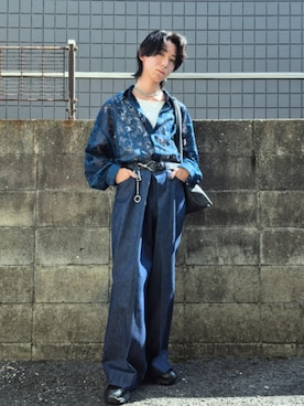 「アイテム（ウォレットチェーン）」を使った、kireiraさん（メンズ・167cm）の夏コーディネート