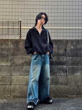 「アイテム（ウォレットチェーン）」を使った、kireiraさん（メンズ・167cm）の秋コーディネート