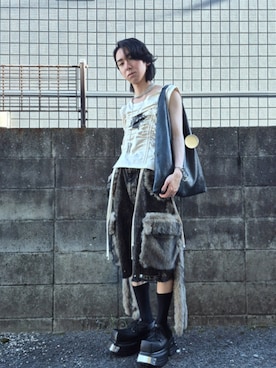「アイテム（バッジ）」を使った、kireiraさん（メンズ・167cm）の夏コーディネート
