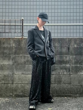 「アイテム（ウォレットチェーン）」を使った、kireiraさん（メンズ・167cm）の秋コーディネート