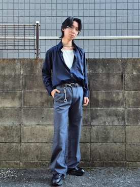 「アイテム（ウォレットチェーン）」を使った、kireiraさん（メンズ・167cm）の夏コーディネート