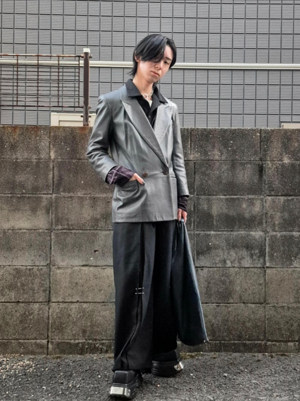 GRANCY】Pierced Tuck Slacks / ピアスデザインタックスラックスを使っ