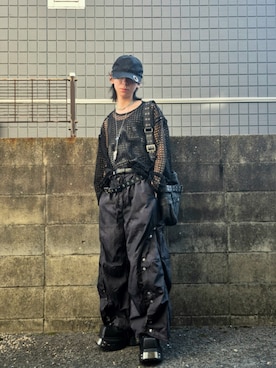 「アイテム（ウォレットチェーン）」を使った、kireiraさん（メンズ・167cm）の秋コーディネート
