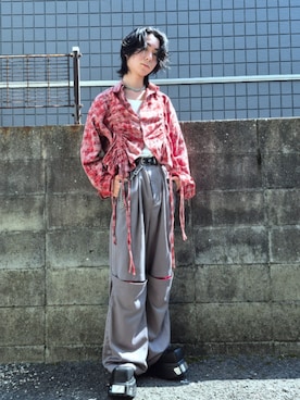 「アイテム（スカート）」を使った、kireiraさん（メンズ・167cm）の夏コーディネート