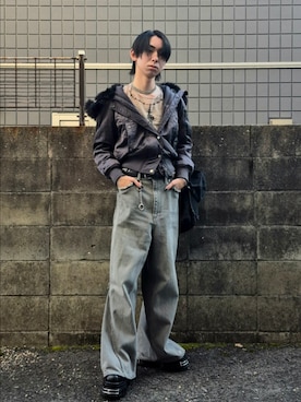 「アイテム（ウォレットチェーン）」を使った、kireiraさん（メンズ・167cm）の秋コーディネート