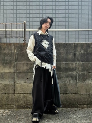 GRANCY 黒 スラックス Mサイズ GRANCY スラックス 「GRANCY」Tulle Layereddesign Slacks