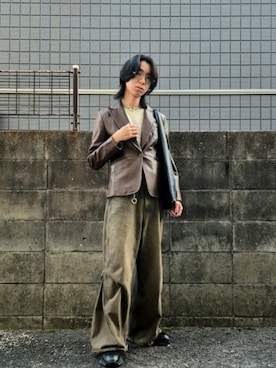 「アイテム（ウォレットチェーン）」を使った、kireiraさん（メンズ・167cm）の秋コーディネート