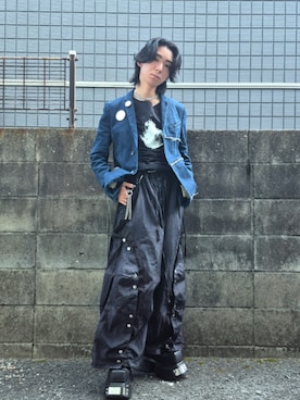 「アイテム（バッジ）」を使った、kireiraさん（メンズ・167cm）の夏コーディネート