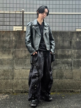 GRANCY】Button Layered Design Nylon Pants / ボタンレイヤード