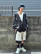 GRANCY グランシー　カーディガン　DestructionDesign黒 GRANCY（グランシー）の「【GRANCY】DestructionDesign