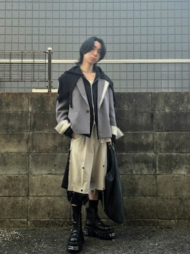 「アイテム（タンクトップ）」を使った、kireiraさん（メンズ・167cm）の秋コーディネート