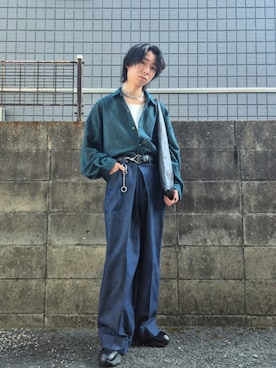 「アイテム（ウォレットチェーン）」を使った、kireiraさん（メンズ・167cm）の夏コーディネート