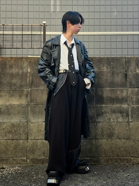 「アイテム（ウォレットチェーン）」を使った、kireiraさん（メンズ・167cm）の冬コーディネート