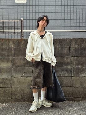 「アイテム（スカート）」を使った、kireiraさん（メンズ・167cm）の秋コーディネート