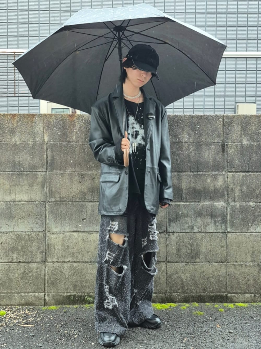 GRANCY】Patterned All Over Rhinestone Graphic Longsleeve