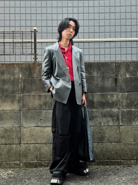 「アイテム（ポロシャツ）」を使った、kireiraさん（メンズ・167cm）の秋コーディネート